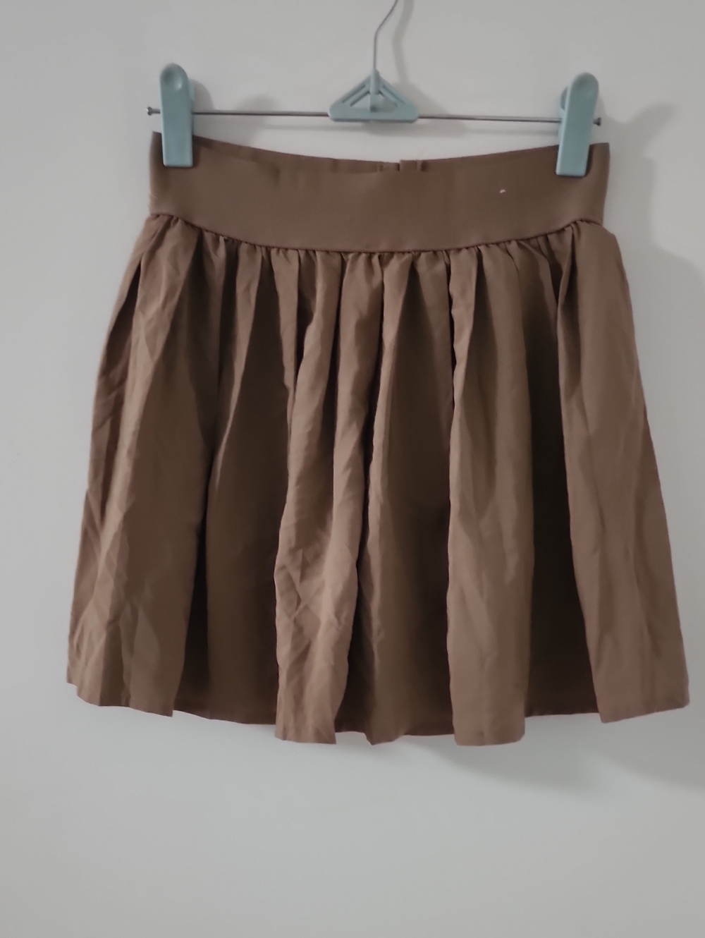 Brown Circle Skirt/shorts with Gathered Waist